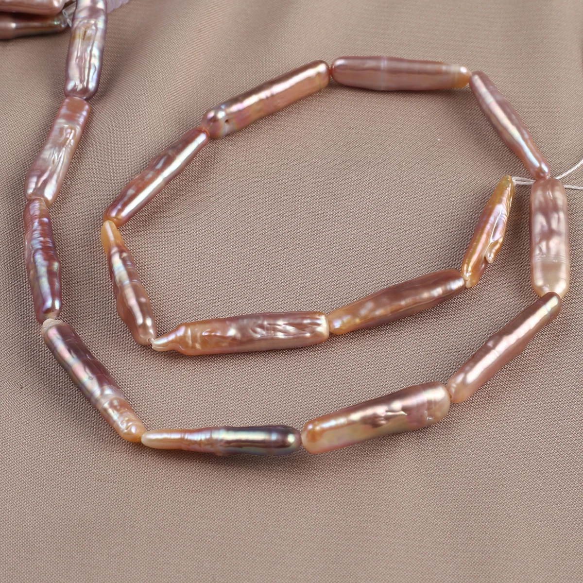 Natural Pearl Purple Long Strip Exquisite Shape Elegant Appearance for DIY Jewelry Making Handmade Bracelet Necklace Length 36cm