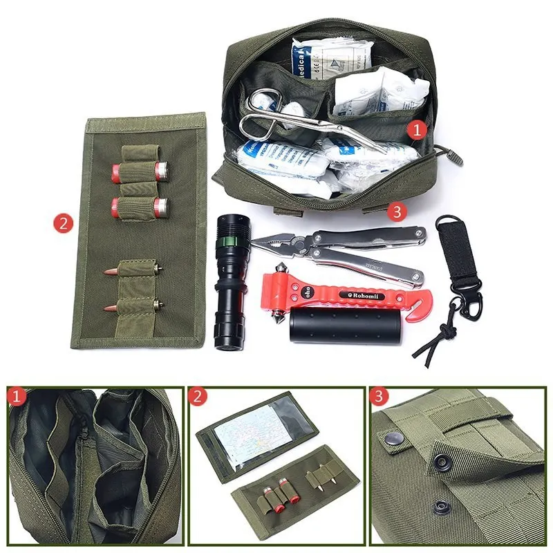 MOLLE Pouch, Tactical Admin Pouch Belt EDC Tool Organizer Zippered Utility Waist Pack 8