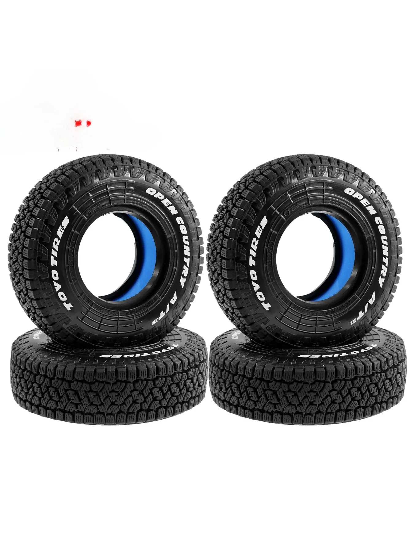4 pièces 105MM 1.9 RC chenille 105mm pneus en caoutchouc pour Axial SCX10 TRX4 D90 TF2 tout-terrain tout-Terrain 1:10 RC voiture, haute adhérence antidérapante