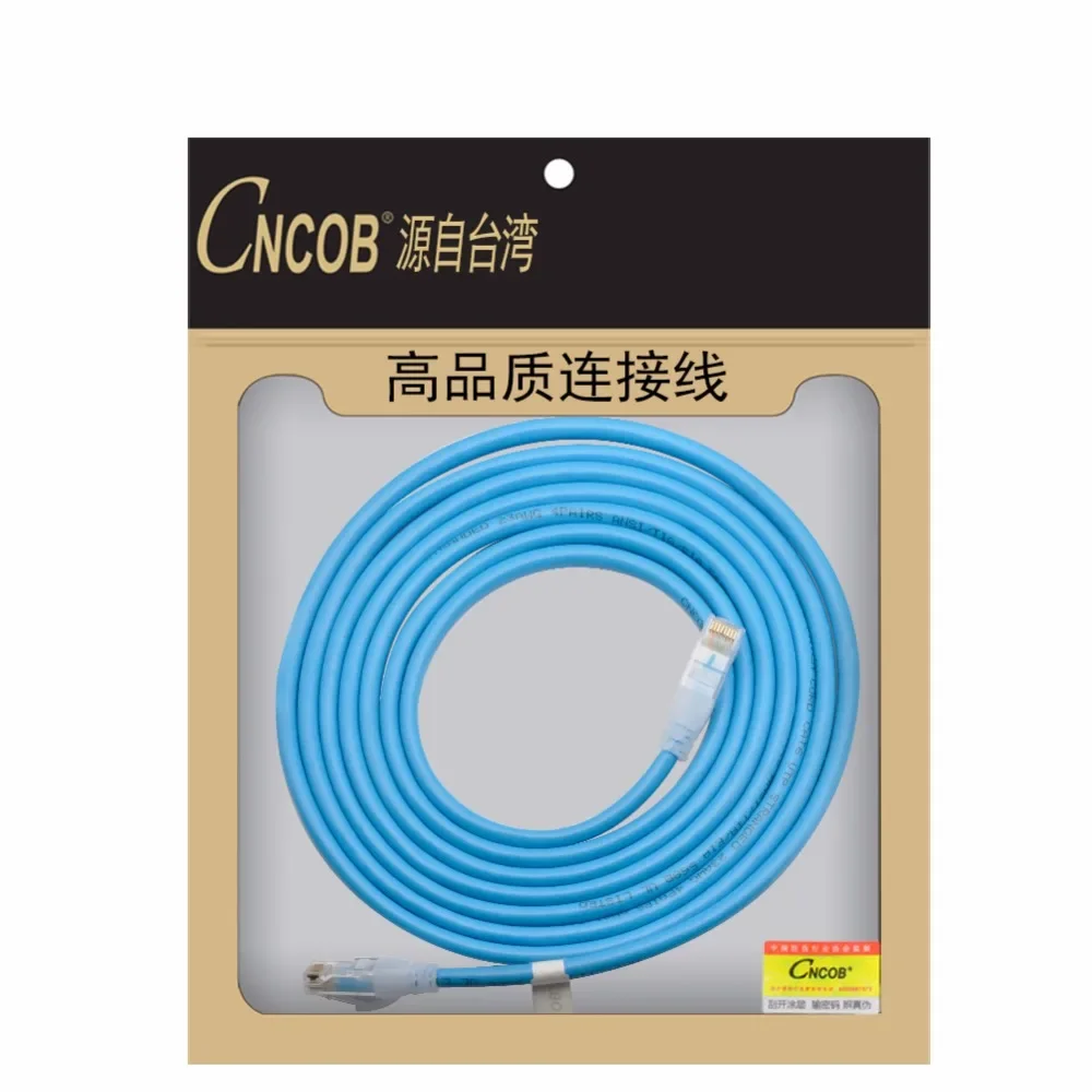 كابل CNCOB cat6 جيجابت - كابل توجيه منزلي عالي السرعة rj45 - وصلة شبكة ذات نطاق عريض للكمبيوتر 8P