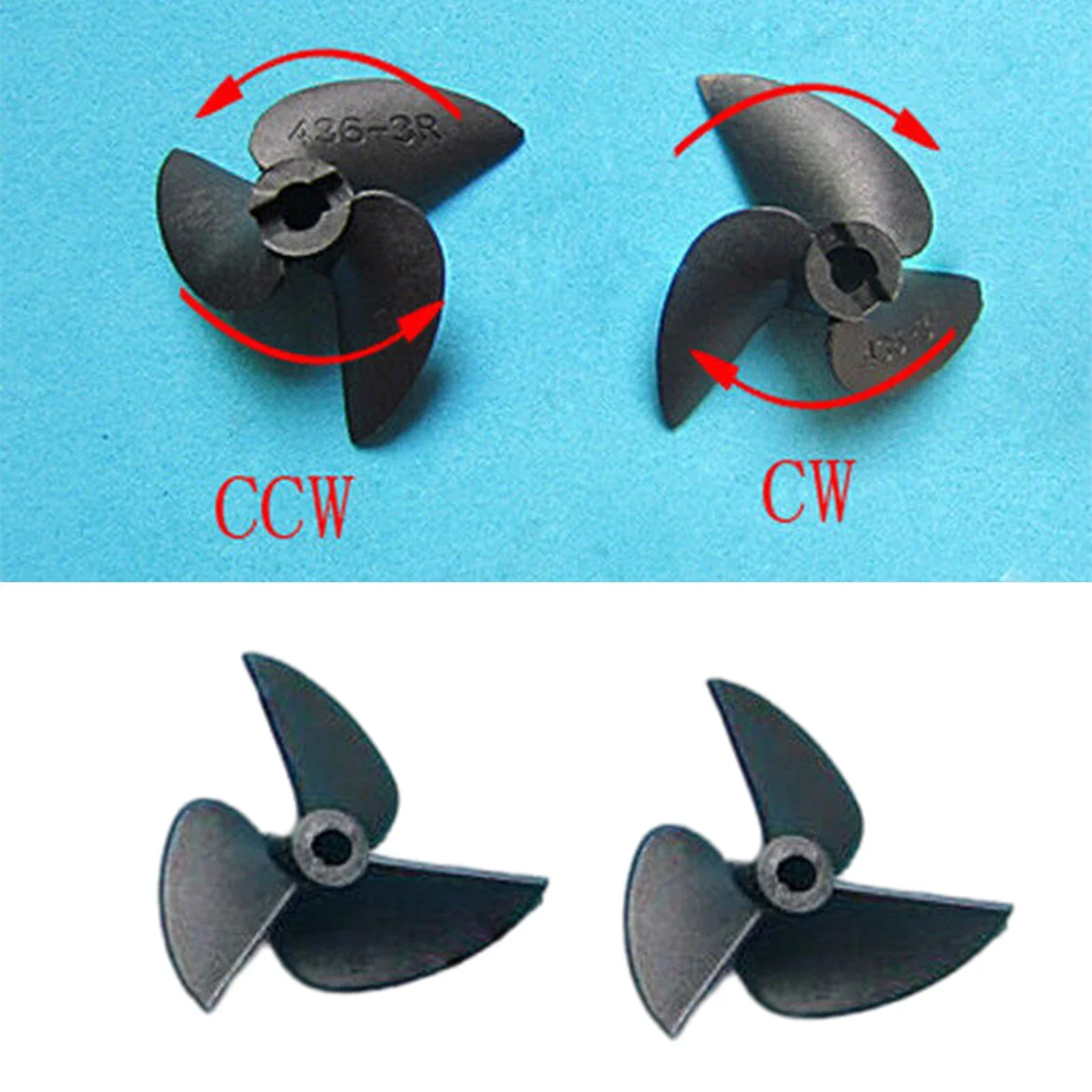 2pc\\set 3 Blades Nylon Propeller 32mm 36mm Pitch 1.4 CW CCW for 3mm 4mm electric Shaft RC Boat good balance and durable