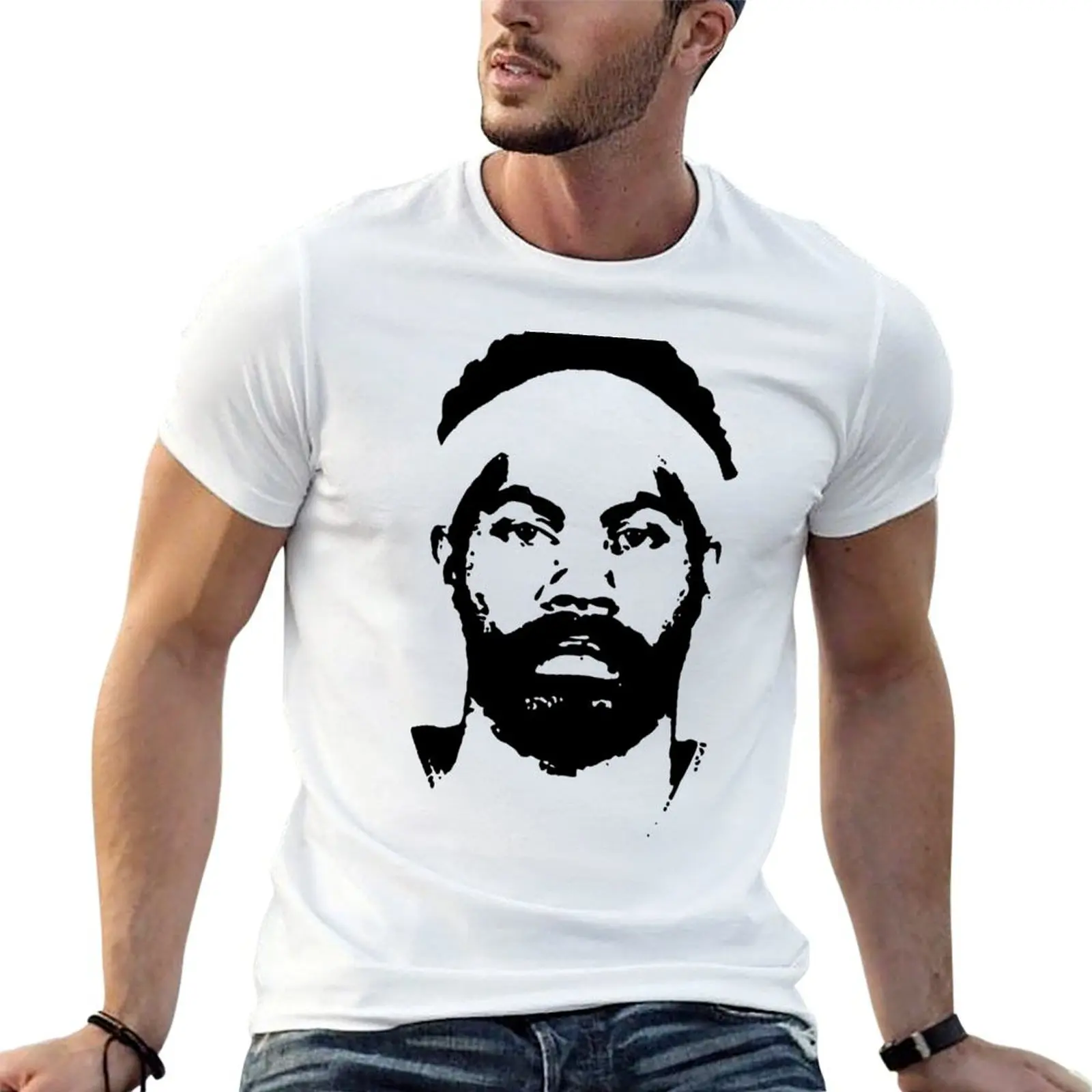 

Rasheed Wallace Fan Sheed Face UNC Blue North T-Shirt cotton t shirts high quality t shirts for man slim fit T-Shirt