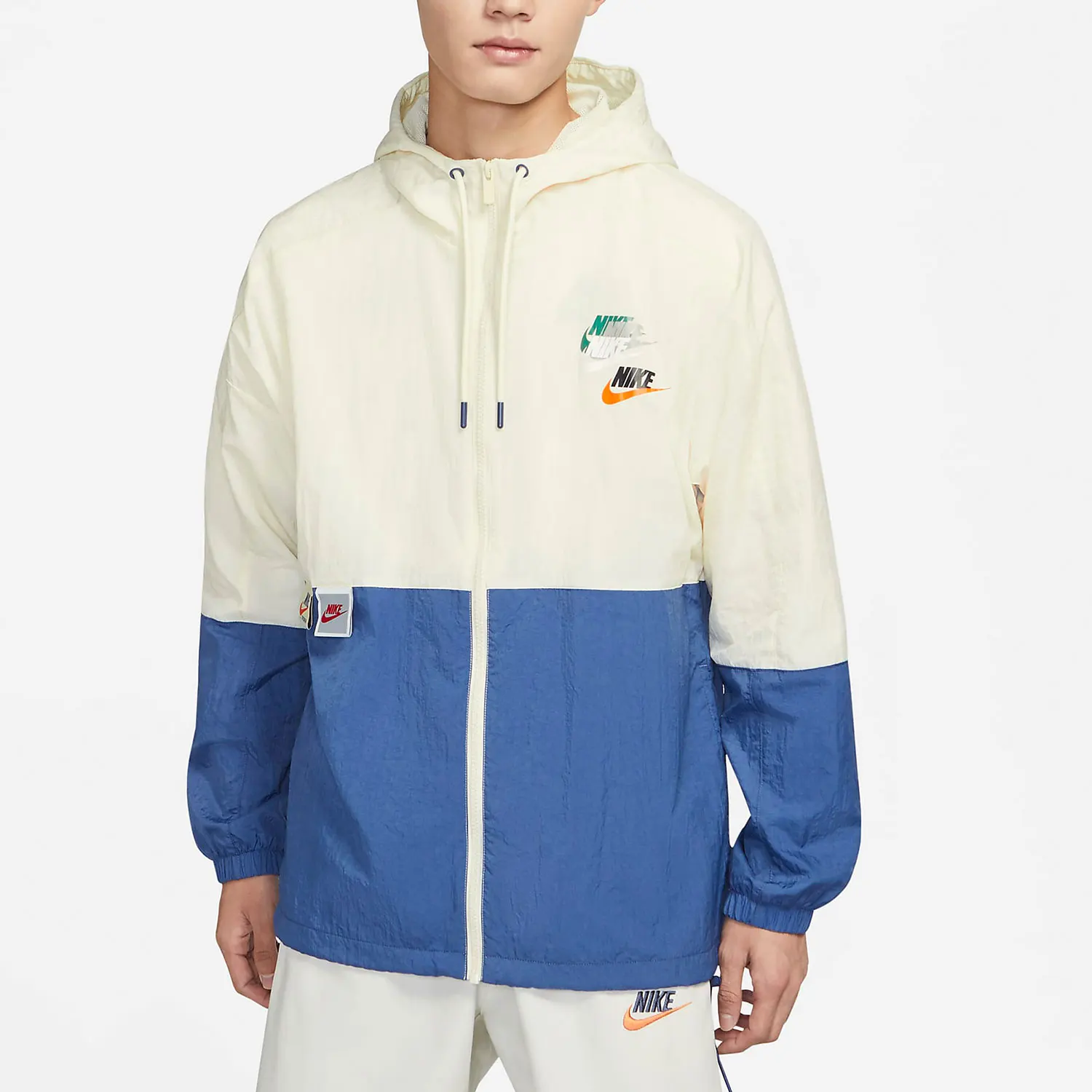 

Оригинальная сезонная новая мужская свободная тканая куртка Nike с капюшоном в стиле ретро DV3313-244