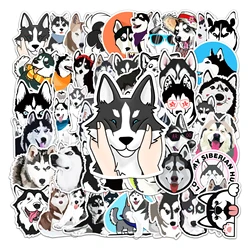 50Pcs Husky series Cartoon Cute Waterproof Sticker Skateboarding Snowboard Retro Vinyl Sticker