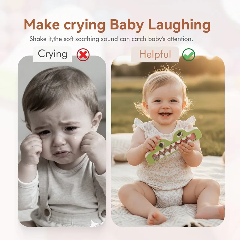 Folha de som de chuva confortável para bebês, instrumento de percussão montessori para educação precoce, tubo de areia, ampulheta, brinquedo musical