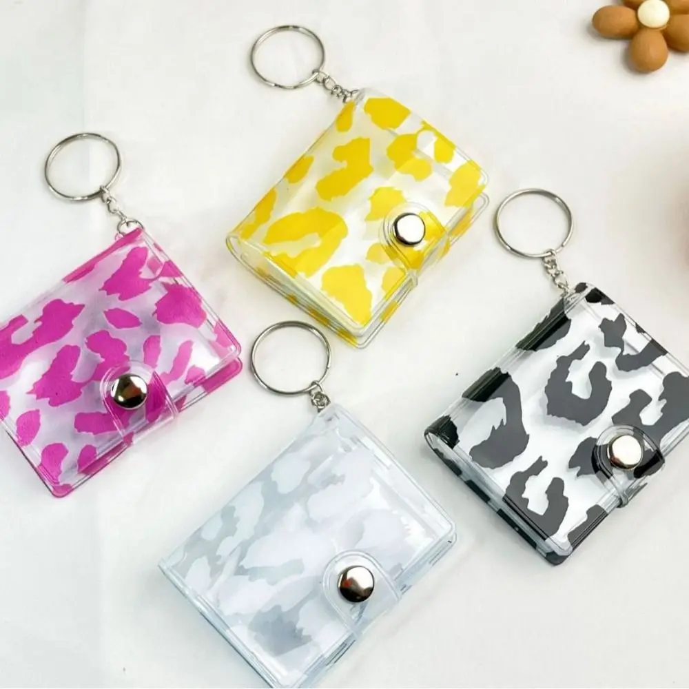 Fashion With Keychain Leopard Print Photo Album Chic Cartoon Mini Card Album Cute Star-chasing Photo Album Photo Storage