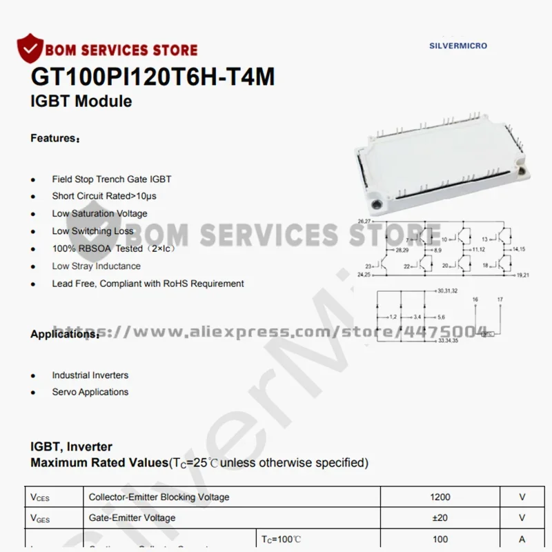 

New GT150PI120T6H-T4M Original IGBT Module