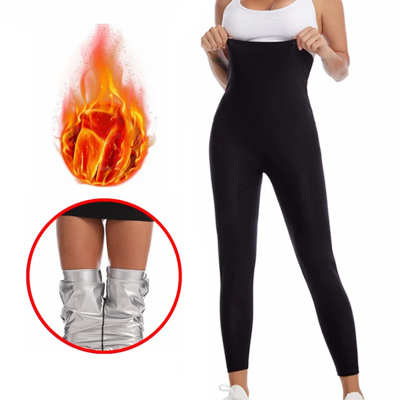 Women Sauna Suit Pants Fitness Exercise Slimming Leggings Compression Workout High Waist Trainer Hot Thermo Sweat Belly Trimmer