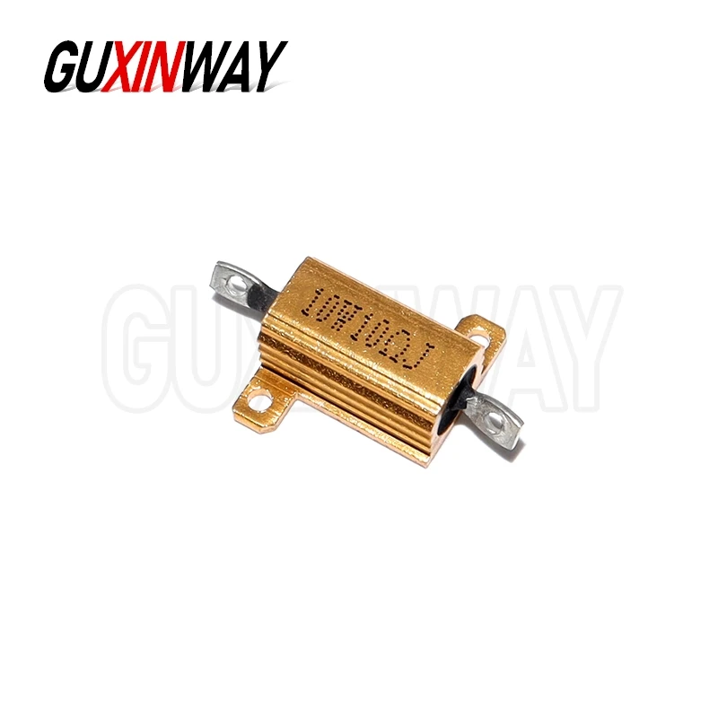 RX24 5W 10W 25W アルミパワーメタルシェルケース巻線抵抗器 0.01Ω～30KΩ 1Ω 2Ω 3Ω 5Ω 6Ω 8Ω 10Ω 20Ω 100Ω 150Ω 1KΩ 10KΩ 20KΩ 100KΩ