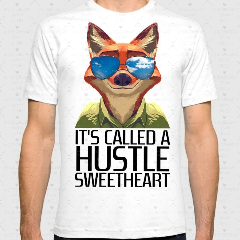 

Осень Zootopia Nick, хлопок, Хэллоуин, футболка с круглым вырезом и коротким рукавом для мужчин, повседневные мужские семейные топы, мужская одежда