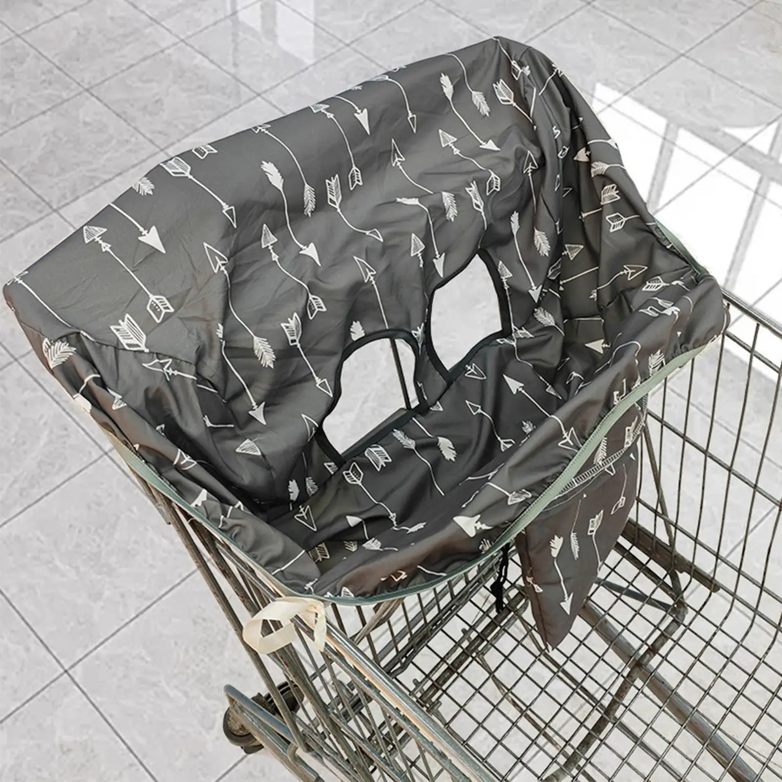 

Shopping Cart Cover for Baby Baby Shopping Cart Hammock Machine Washable Shopping Cart Protector for Baby Attached Drawstring