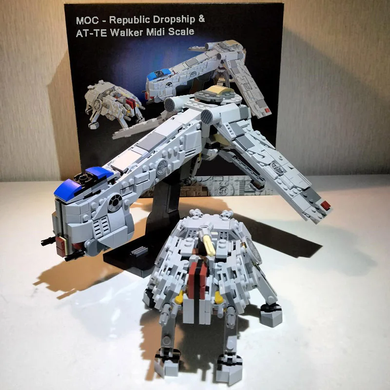 

НОВЫЙ 751 шт. MOC Republic, Прямая поставка и AT-TE, набор строительных блоков в масштабе миди, DIY кирпичи, ходунки, модель космического корабля, игрушки, подарки