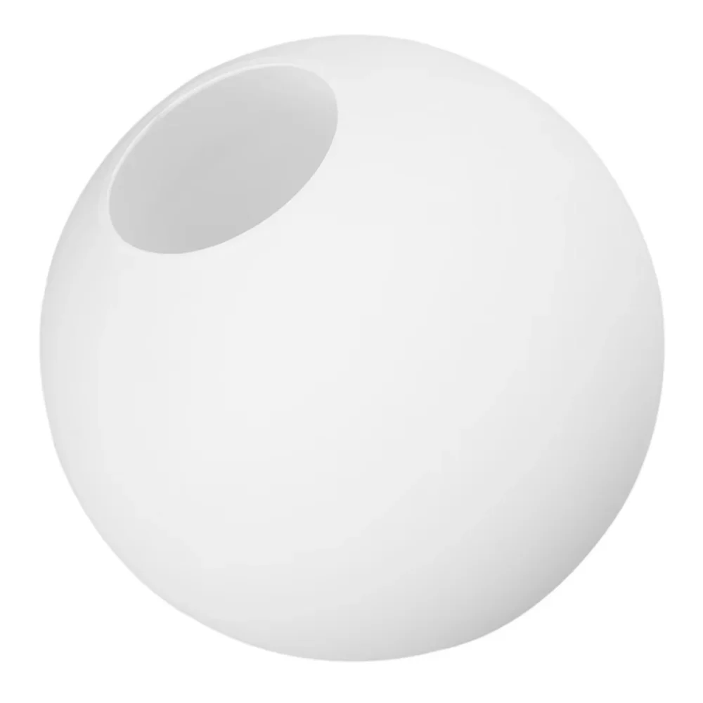 White Glass Glass Lamp Shade Matte White Milky Glass Light Cover Round Shape Thread Metal Lighting Accessory Home Decor