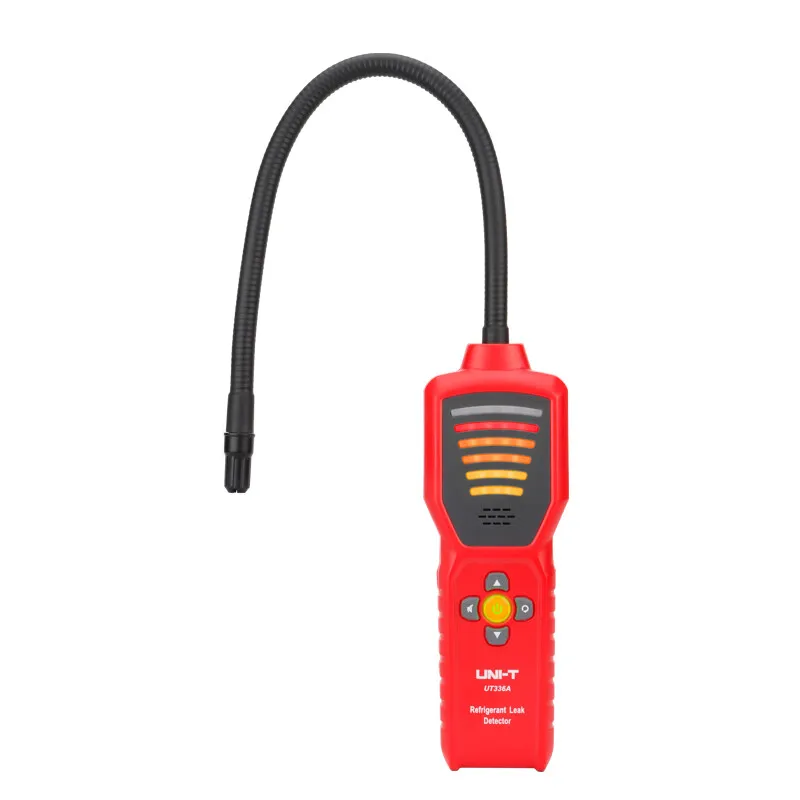 

UNI-T UT336A Refrigerant Leak Detector: 6-Level Sound & Light Alarm Ideal for Freon/Fluorocarbon Refrigerant Leak Detection