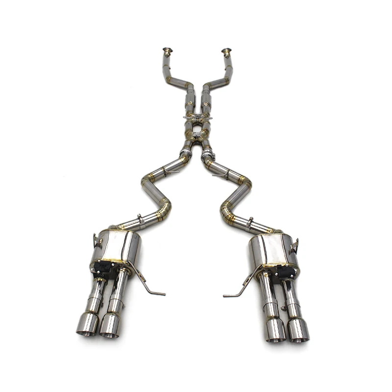 YD Titanium Catback Exhaust For BMW M3 E90/E92/E93 4.0L 2008-2013 Dual X Exhaust Pipe With Valves Escape Car Exhaust System