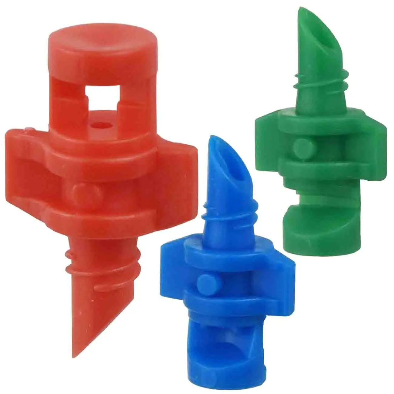 

100pcs 90-360° Drip Irrigation Refraction Sprayers Male Barbed Micro Nozzles for Garden Greenhouse Atomized Watering Sprinkler