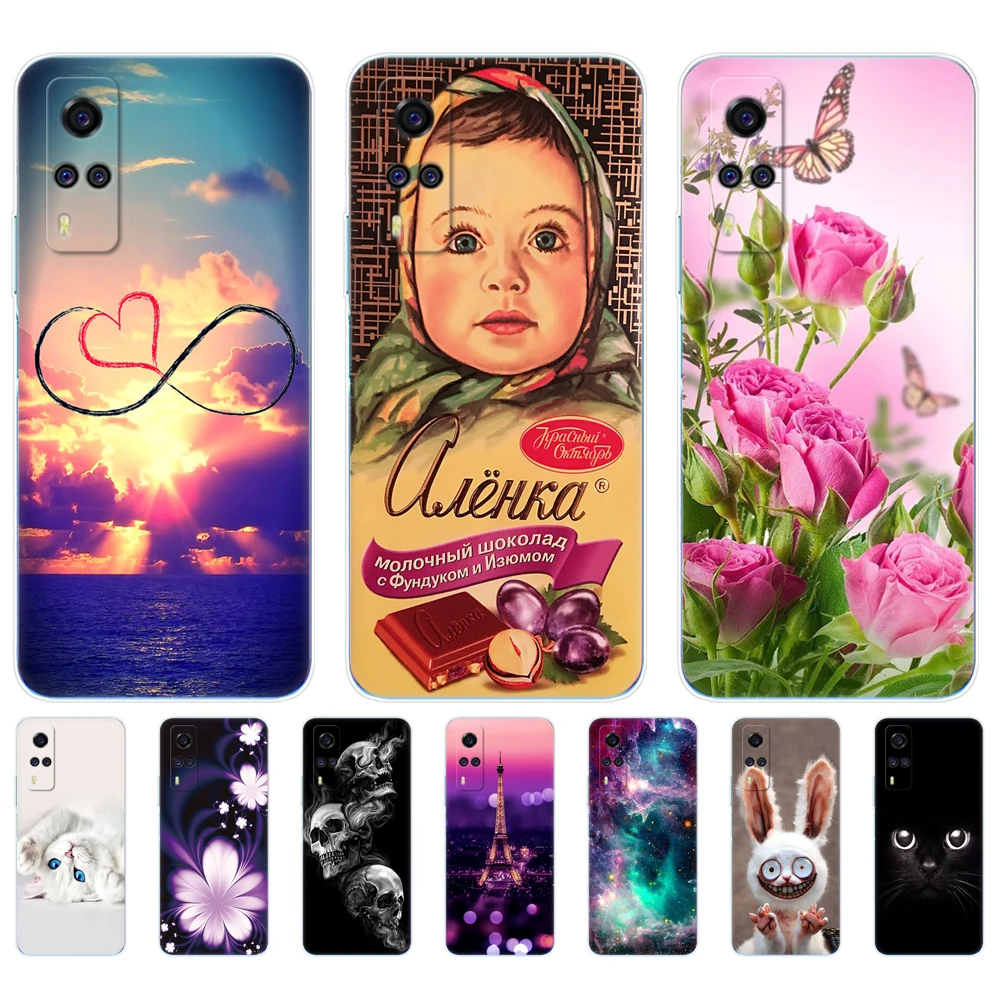 For vivo Y53s 4G Back Phone Cover For vivo Y51 2020 December Case For Vivo Y51A 2021 Bumper Vivo Y51S Case 6.58 inch Silicon Bag