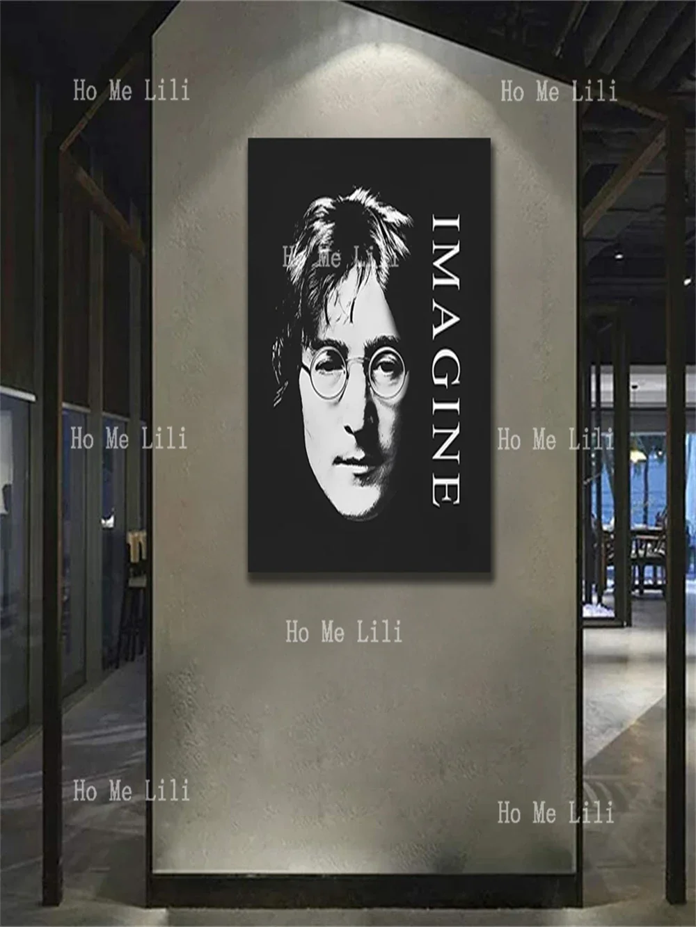 British Male Musicians Imagine Graphic Poster Painting Canvas Wall Art Living Room Bedroom Decoration