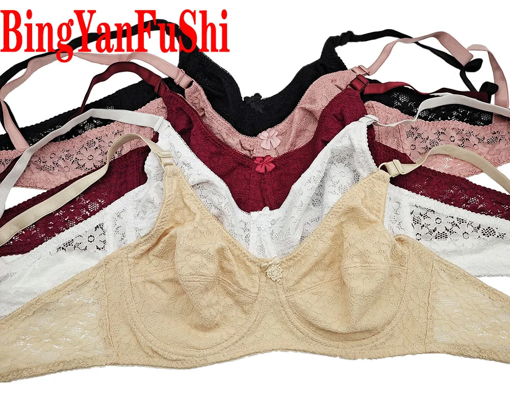 TOP women bra sexy lace full coverage cotton unlined bralette Comfortable plentiful Leisure Big busted intimates lingerie bh C28