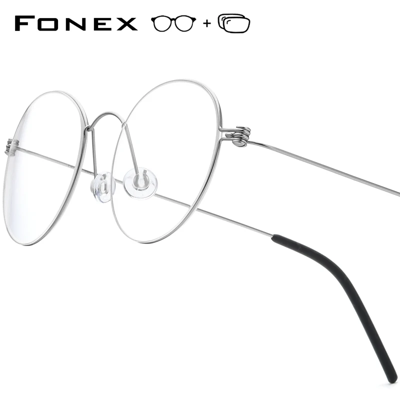 FONEX B Titanium Glasses Frame Women Prescription Eyeglasses Men 2025 New Myopia Optical Frames Morten Screwless Eyewear 7510