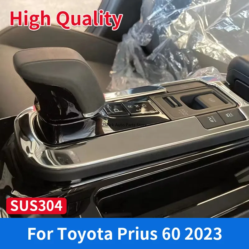 

High Quality Stainless Steel Chrome Car Styling Interior Chrome Trim 1PCS Shift Gear Panel for Toyota Prius 60 Accessories 2023