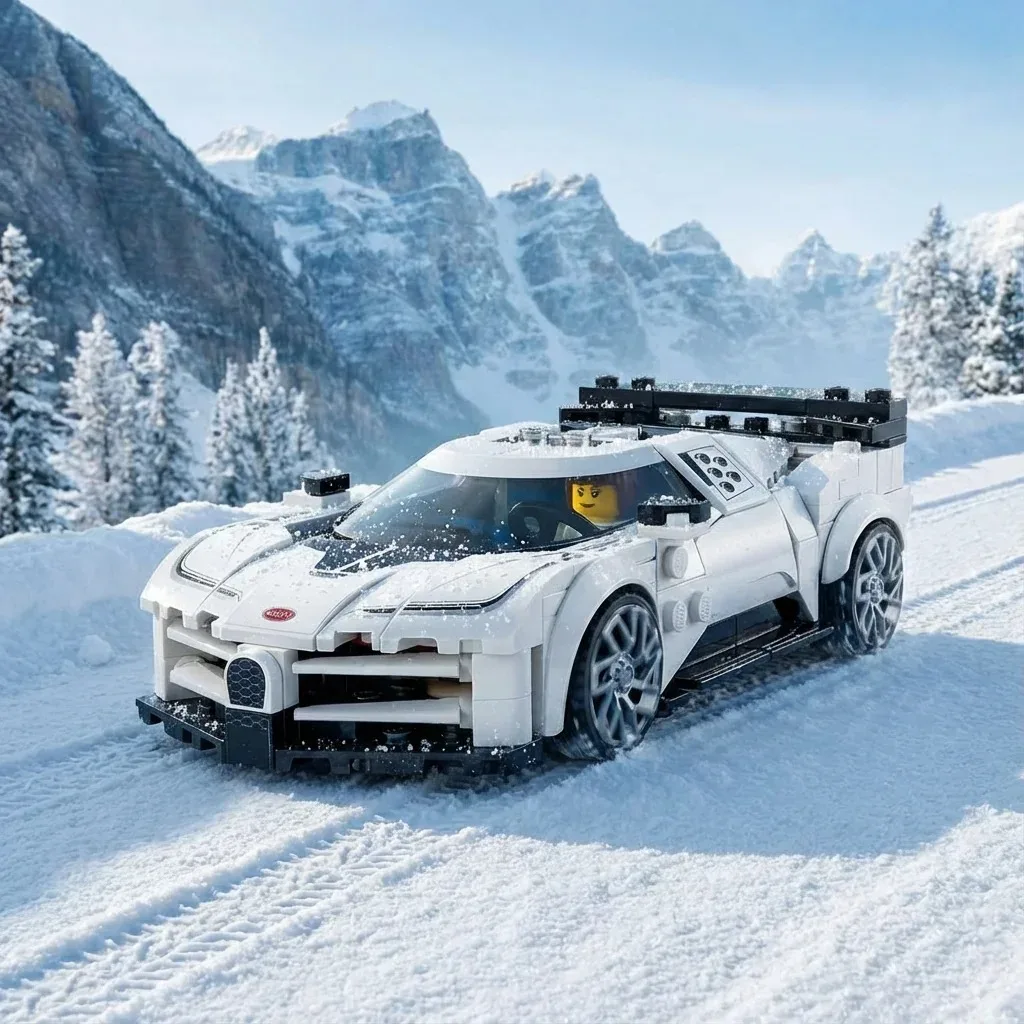 291 piezas, NUEVO 2026, Superdeportivo Bugatti Centodieci, Modelo de Auto de Carreras 77240, Juguete de Ensamblaje para Decoración del Hogar, Regalos de Muebles de Alta Gama