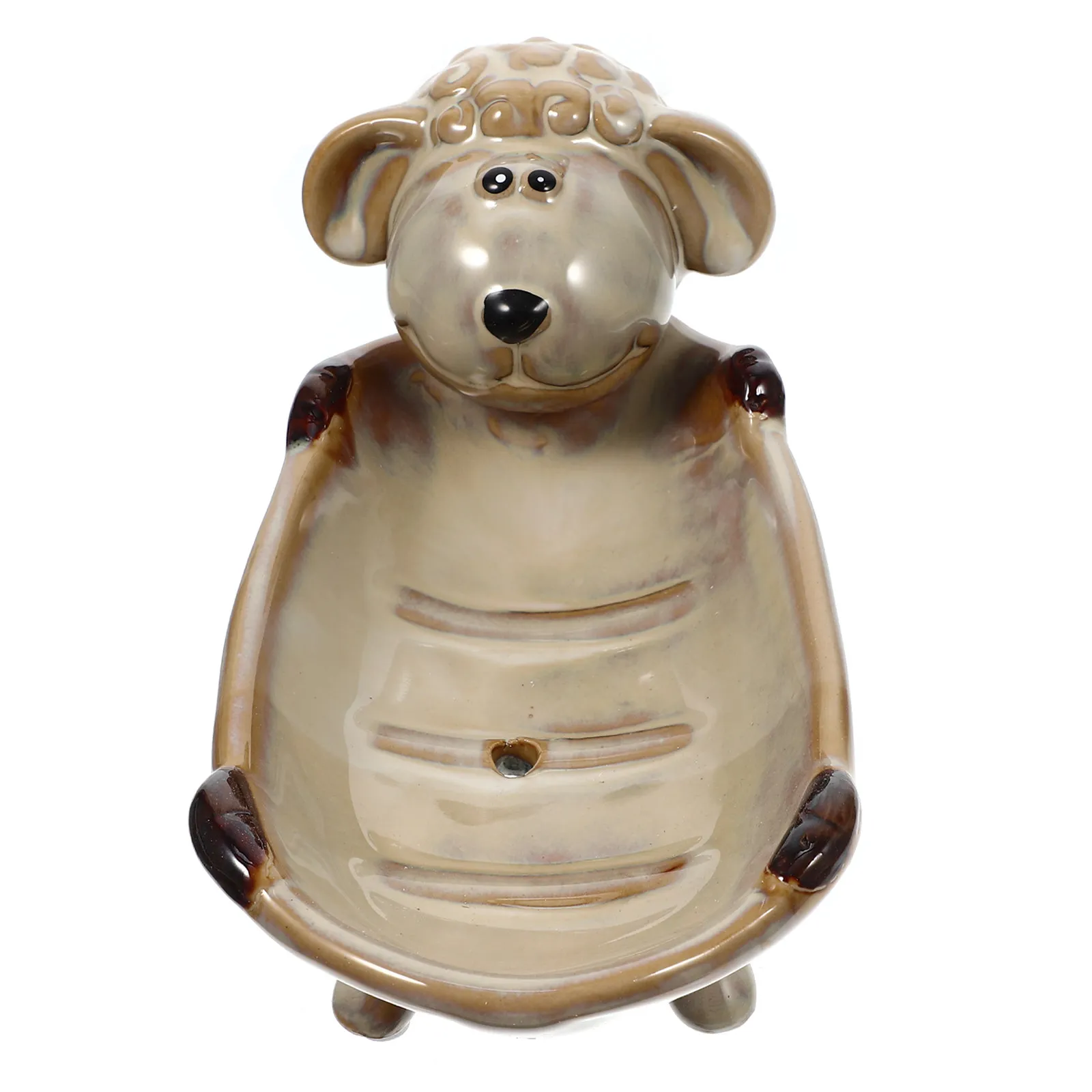 

Керамическая мыльница в виде мультяшных животных с уникальным дренажным дизайном для ванной, кухни, прихожей, а также держатель для ключей