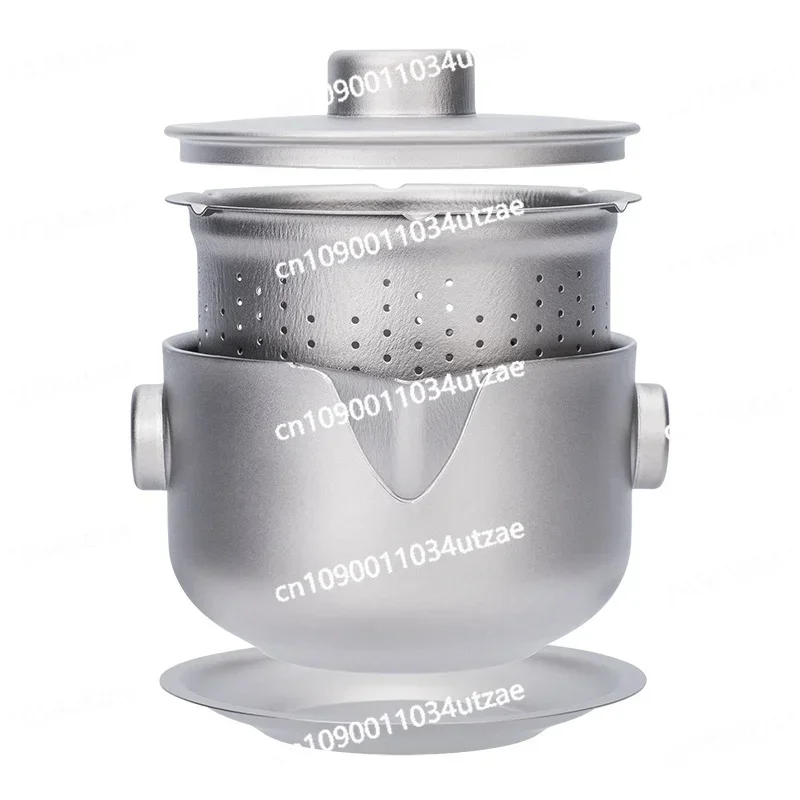 Pure Titanium Tea Breaker with Filter Quicker Cup Fair Cup Double Layer Anti-scalding Outdoor