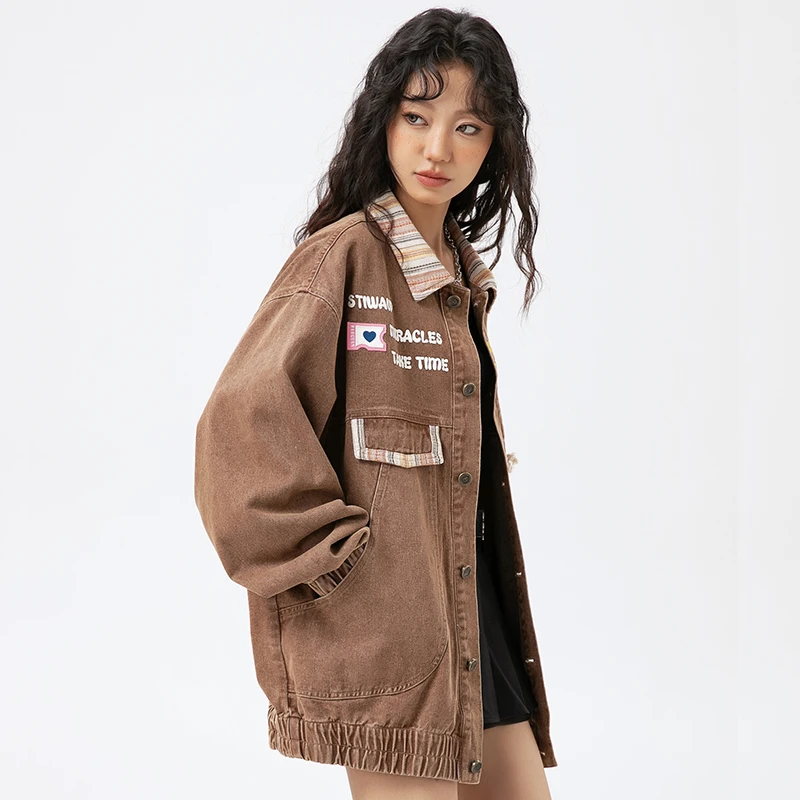 Women's Tweed Bomber Jacket Spring 2024 New in Outerwear Jackets for Youthful Women Outdoor Clothes Japanese Vintage Clothing