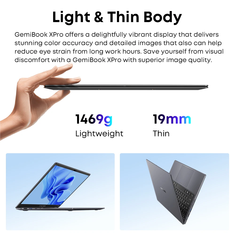 CHUWI GemiBook XPro Laptop Intel N100 Processors 8GB RAM 256GB SSD 14.1-inch UHD Screen With Cooling Fan Windows 11 Notebook