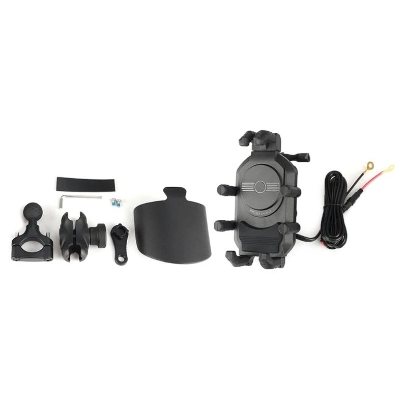 B03C Shock Absorbing Motorcycle Phone Mount Rack with Quick Release for Rough Terrain