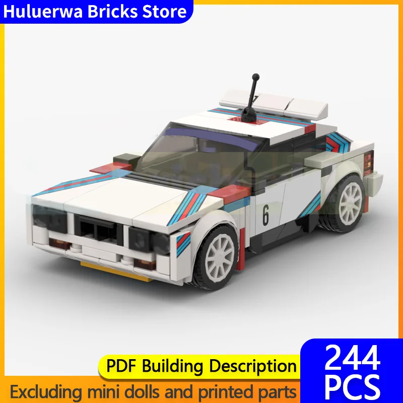 

Модель скоростного гиперкара MOC, строительные кирпичи Delta HF Integrale Rally Racing, модульные технологии, подарки, праздник, сборка, детские игрушки