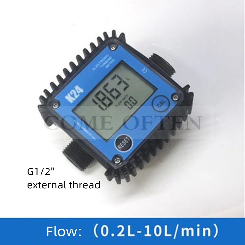 Aluminum Plasitc 6par Micro Digital Display Flow meter K24 K28 Gear Meter Diesel Oil Gasoline Oil Hydraulic Oil Soy Oil Water