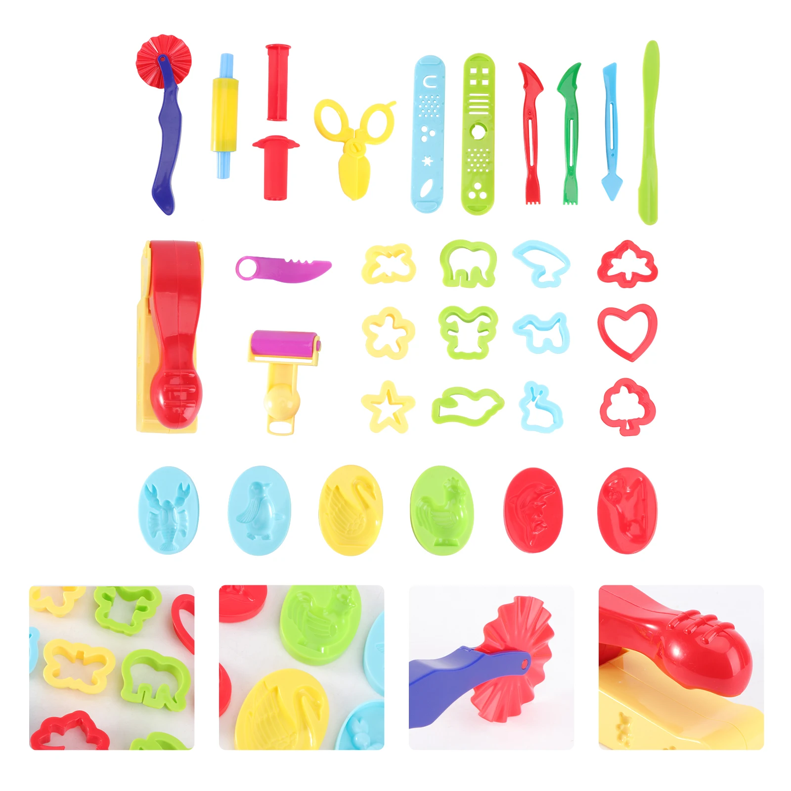 31 pçs conjunto de molde de plasticina diy ferramentas de argila colorida educacional criativo kit de modelagem de argila crianças hands-on capacidade realçador