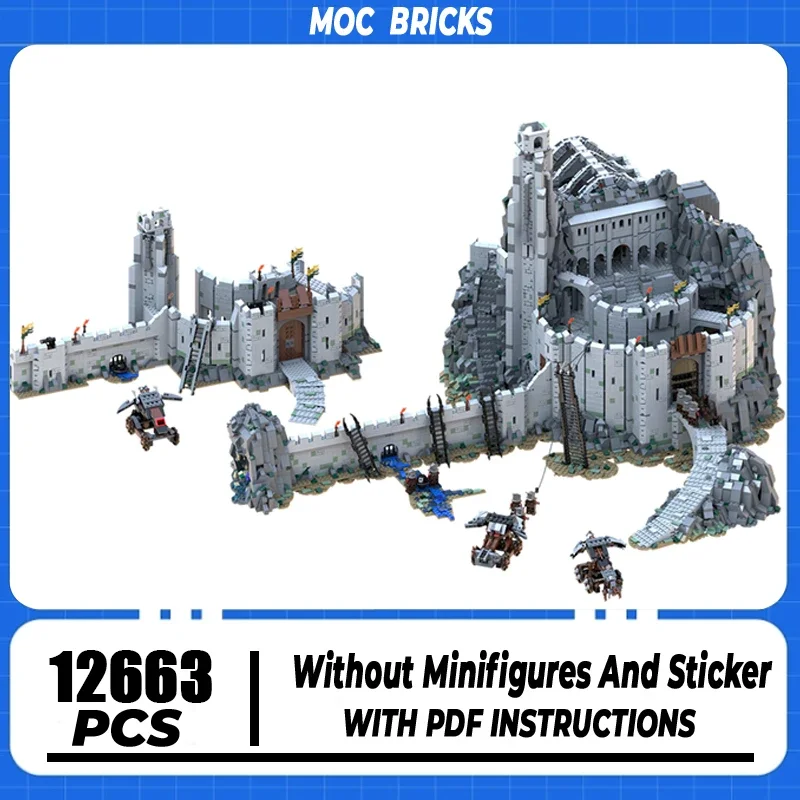

2025 New Magical Rings Moc Building Blocks Movie Scene UCS Castle Deep Valley Model Technology Bricks DIY Assembly Toys Gifts
