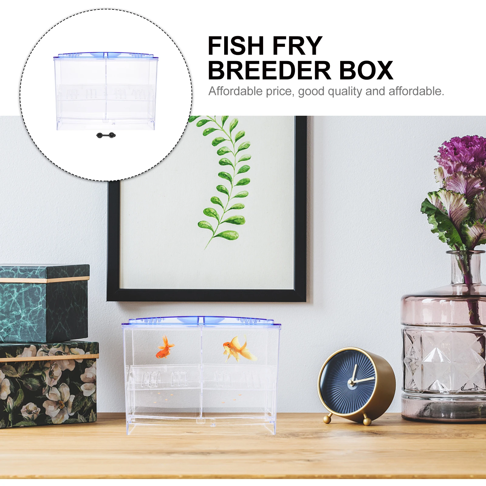 

Hanging Double-layer Isolation Box Fish Hatching Container Plastic 2-layer Hatchery