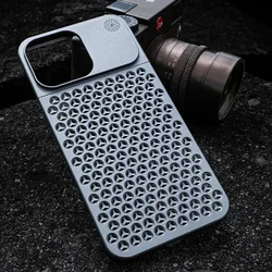 Aromatherapy Rimless Aluminum Alloy Case For iPhone 15 14 13 12 Pro Max 15Plus Shockproof Cover Heat Dissipation Same AS Mac Pro