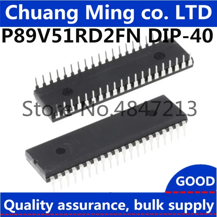 Free shipping 10pcs/lot P89V51RD2FN P89V51RD2 P89V51 DIP40 IC Best quality