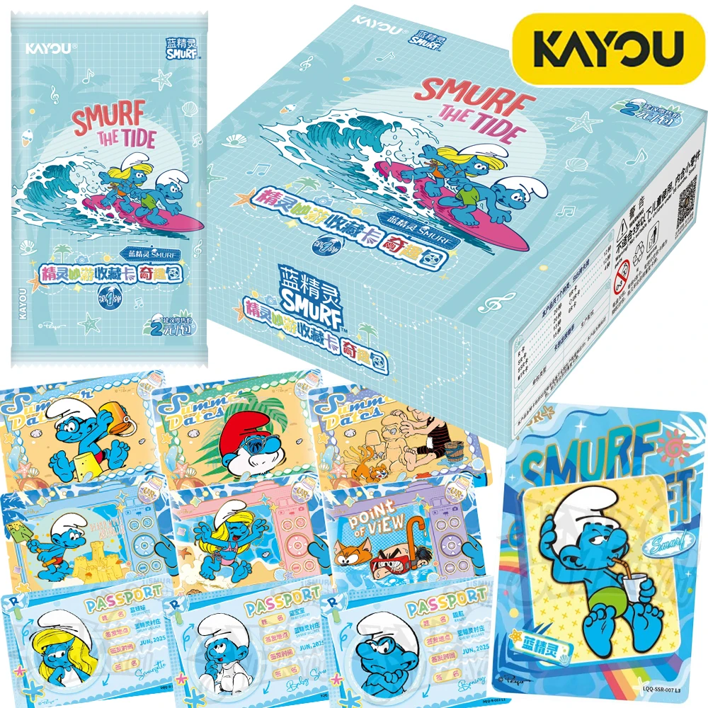 

Kayou оригинальные коллекционные карты Smurf, детские любимые анимированные персонажи мультфильмов, паспортные удостоверения личности, забавные креативные подарки, игрушки