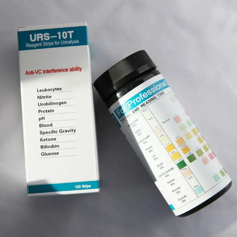 10-in-1 Urine Test Strips 100 Pcs Urinalysis Testing  Leukocytes Nitrite PH