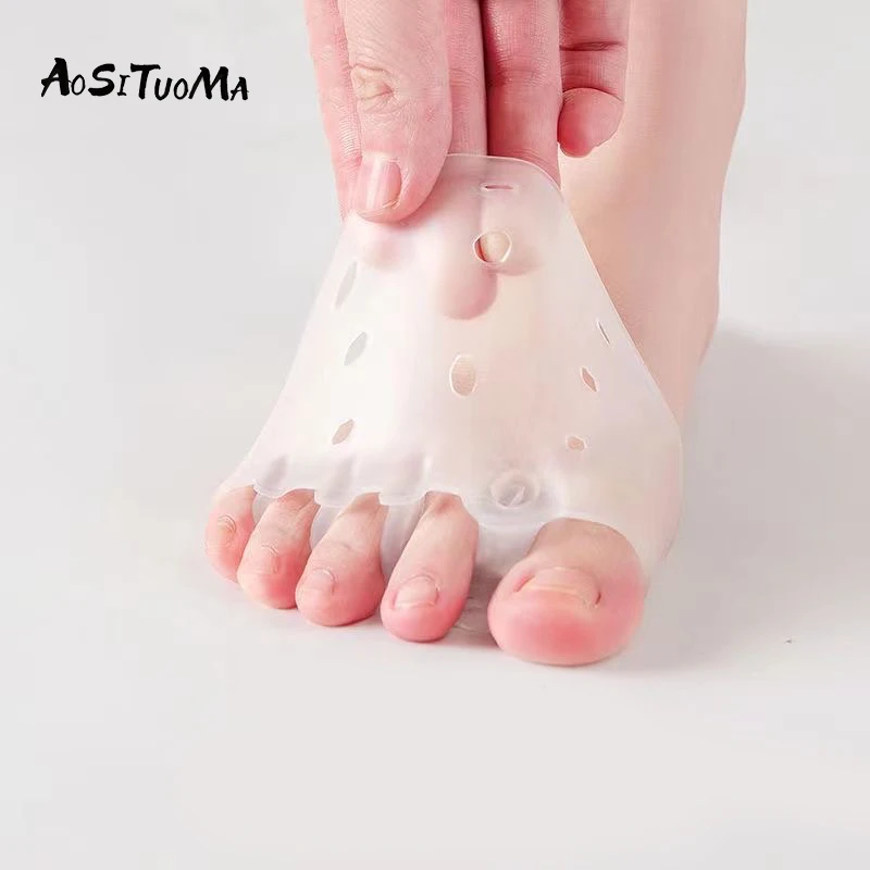 2 Comfortable Silicone Front Foot Pads for Foot Health and Bunion Relief, Perfect for Night and Home Use