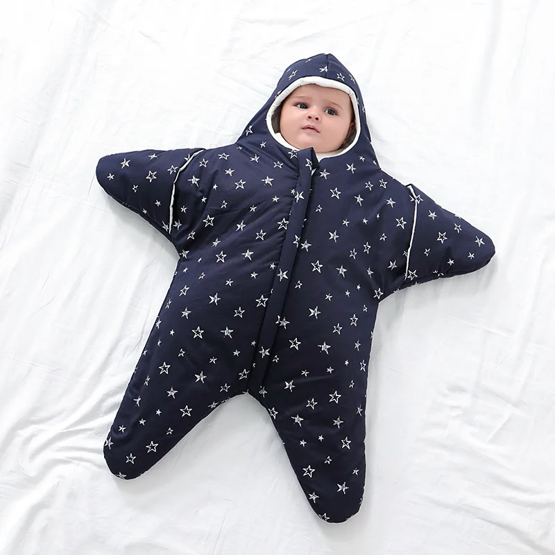 

Starfish Type Infant Warm Sleep Sacks Kid Swaddle Blanket Separated Sleeves Legs Winter 6-20 Months Gifts New Baby Sleeping Bags