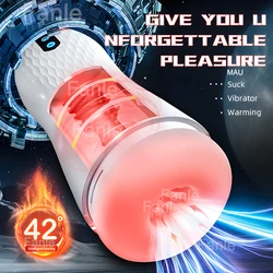 Male Automatic Masturbator Cup Real Sucking Pocket Pussy Vagina Vibrator Toys For Adult Men Blowjob Suction Sex Machine