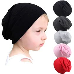 Cotton Baby Hat Street Dance Hip Hop Cap Spring Autumn Toddler Hat for Boys Girls Knit Beanie Hat Solid Color Kids Hat