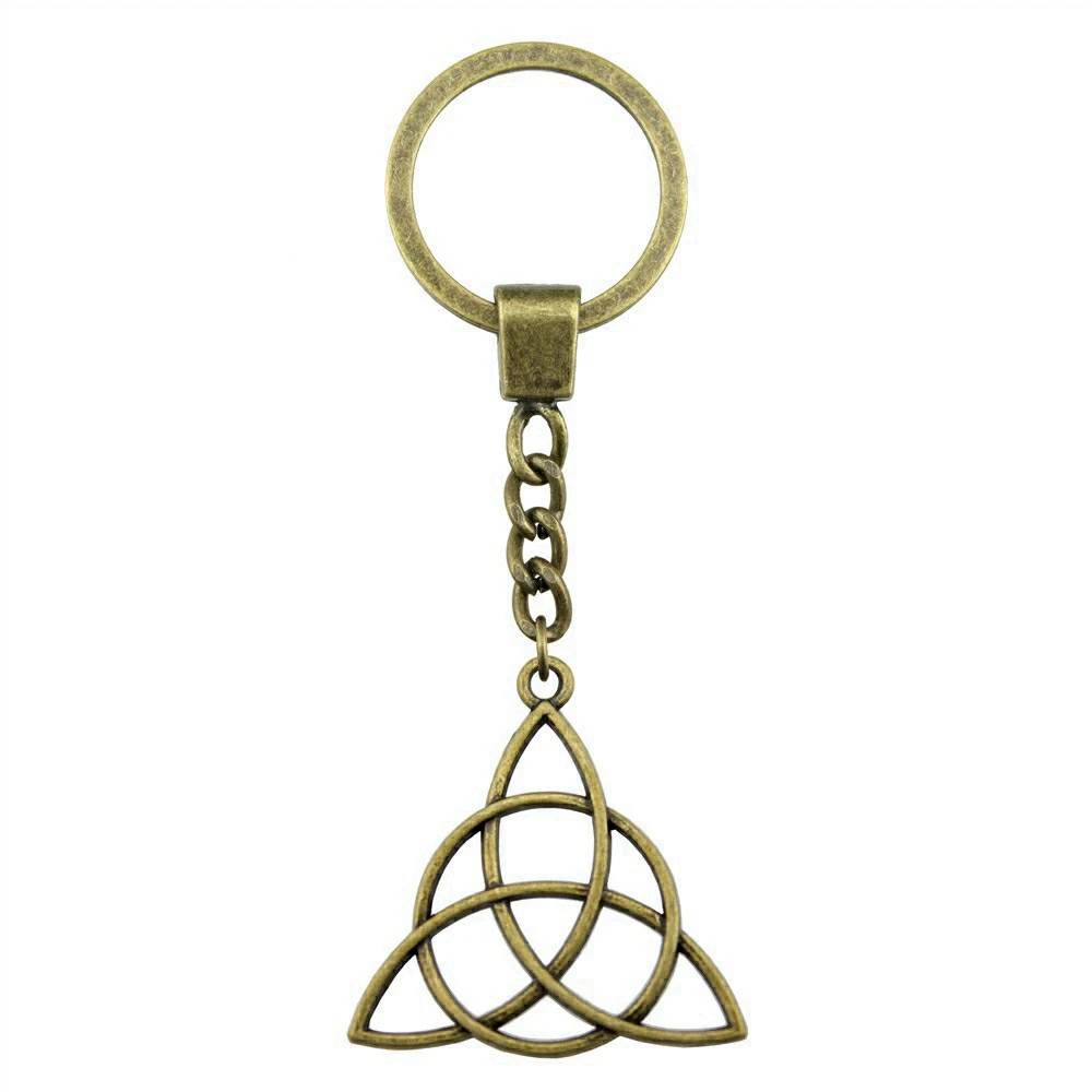 1pcs Triquetra Symbol Key Ring Findings Supplies For Jewelry For You Ring Size 30mm