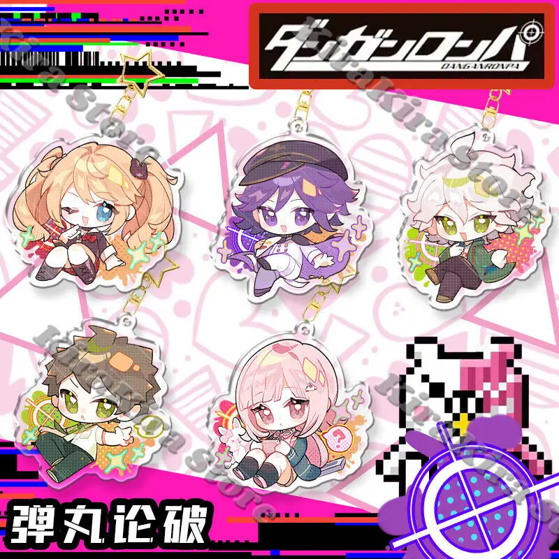 

Kokichi Oma Keychain Badge Breastpin Danganronpa Nanami ChiaKi Brooch Pendants Bag Hangings Hinata Hajime Creativity Ornaments