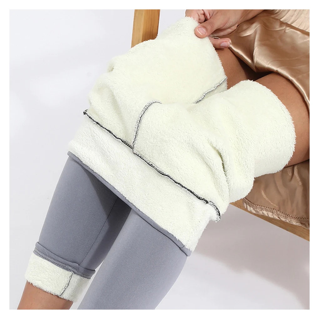 

Woman Warm Leggings Thicken Thermal Pants Cold Weather Trousers Light Gray XL