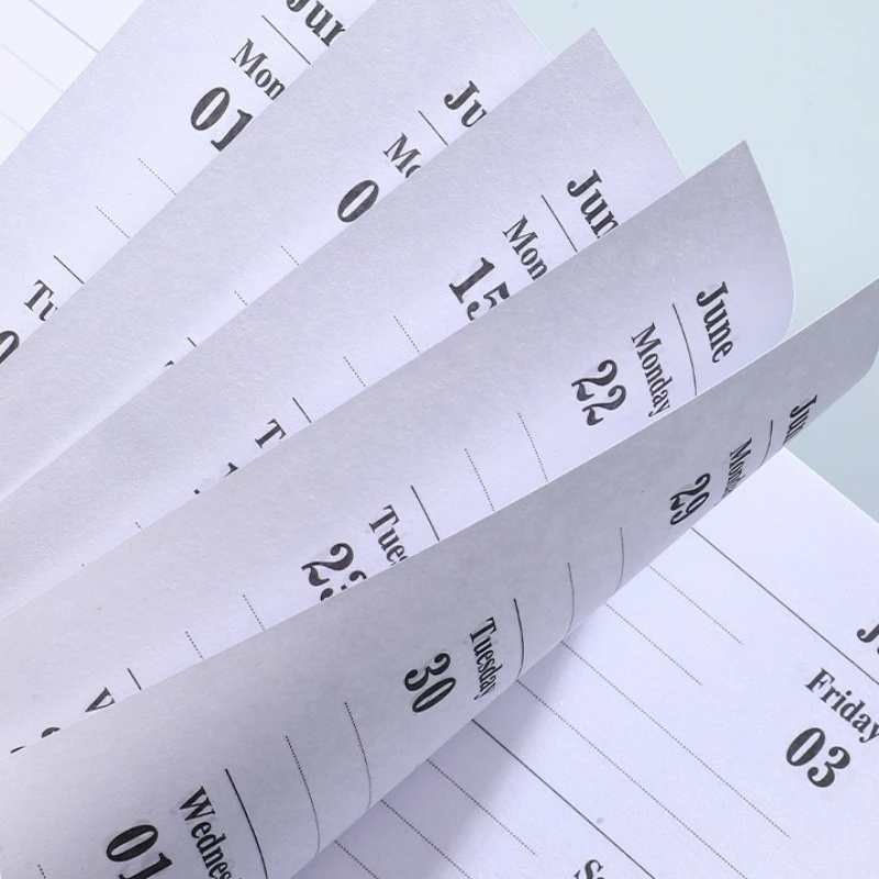 2026 Einfaches Zeitplanbuch, englischer Planer, 365-Tage-Kalenderbuch, Business, Büro, Schule, Taschenbuch, tägliches A5-Effizienzhandbuch