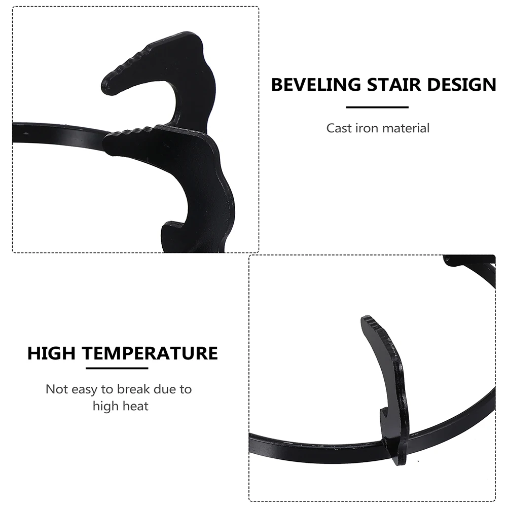 

2pcs Cast Iron Gas Stove Bracket Pan Rack Heat Resistant Burner Support Anti-Slip Pot Holder Universal Furnace Rack for Wok