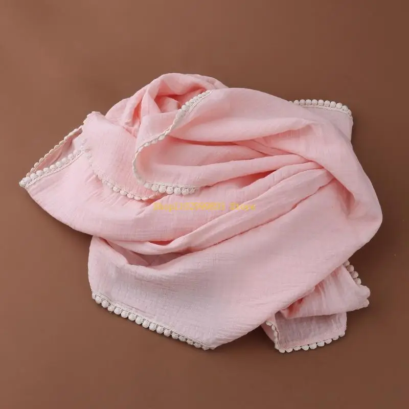 بطانيات قماط الموسلين بطانية استقبال محايدة للرضع كبيرة جدًا 120x120 سنتيمتر 10 ألوان بطانية حريرية للموسلين J0MF #5